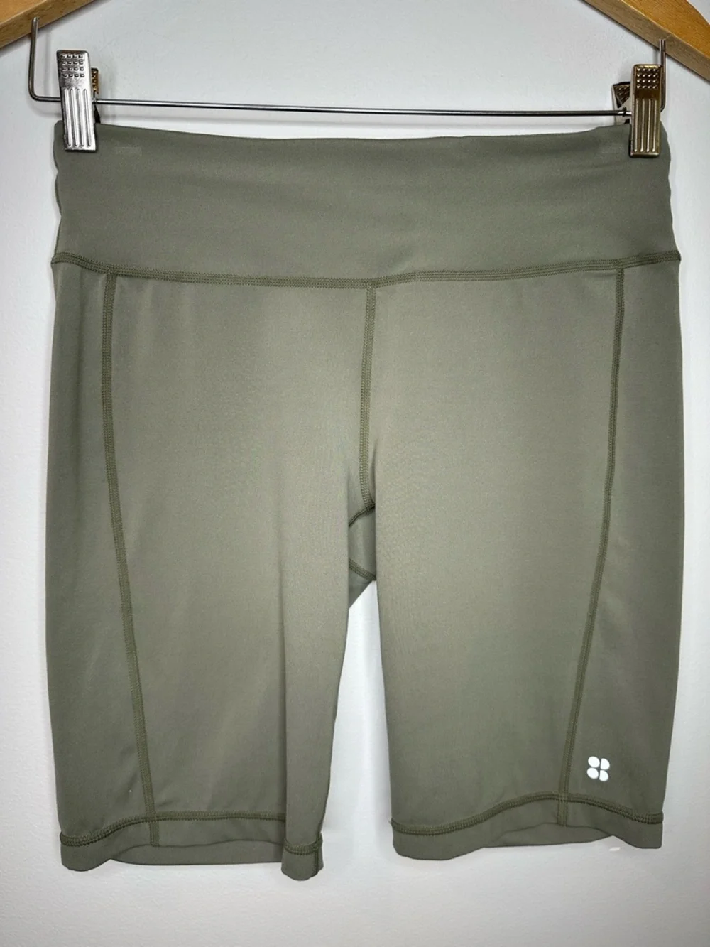 Sweaty Betty All Day Bike Shorts in Khaki Brown Small EUC